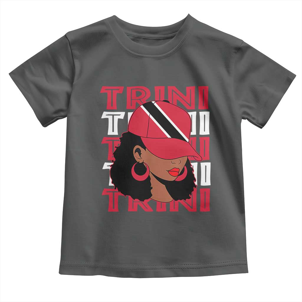 Proud Trini Afro Black Woman Toddler T Shirt Trinidad and Tobago Flag Pride - Wonder Print Shop