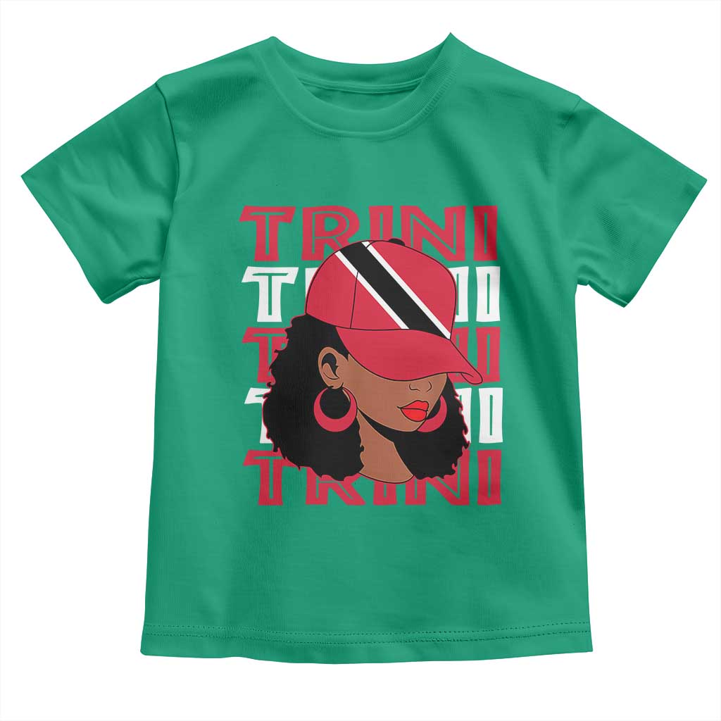 Proud Trini Afro Black Woman Toddler T Shirt Trinidad and Tobago Flag Pride - Wonder Print Shop
