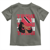 Proud Trini Afro Black Woman Toddler T Shirt Trinidad and Tobago Flag Pride - Wonder Print Shop