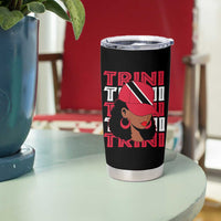 Proud Trini Afro Black Woman Tumbler Cup Trinidad and Tobago Flag Pride - Wonder Print Shop