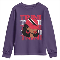 Proud Trini Afro Black Woman Youth Sweatshirt Trinidad and Tobago Flag Pride - Wonder Print Shop