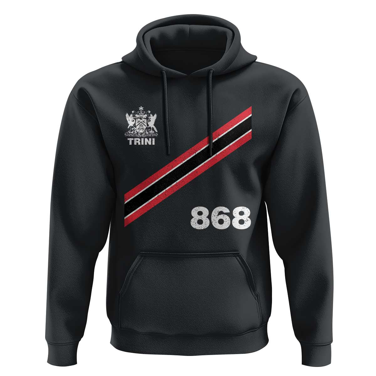 Trinidad and Tobago Flag Hoodie 868 Trini Soccer Fan - Wonder Print Shop