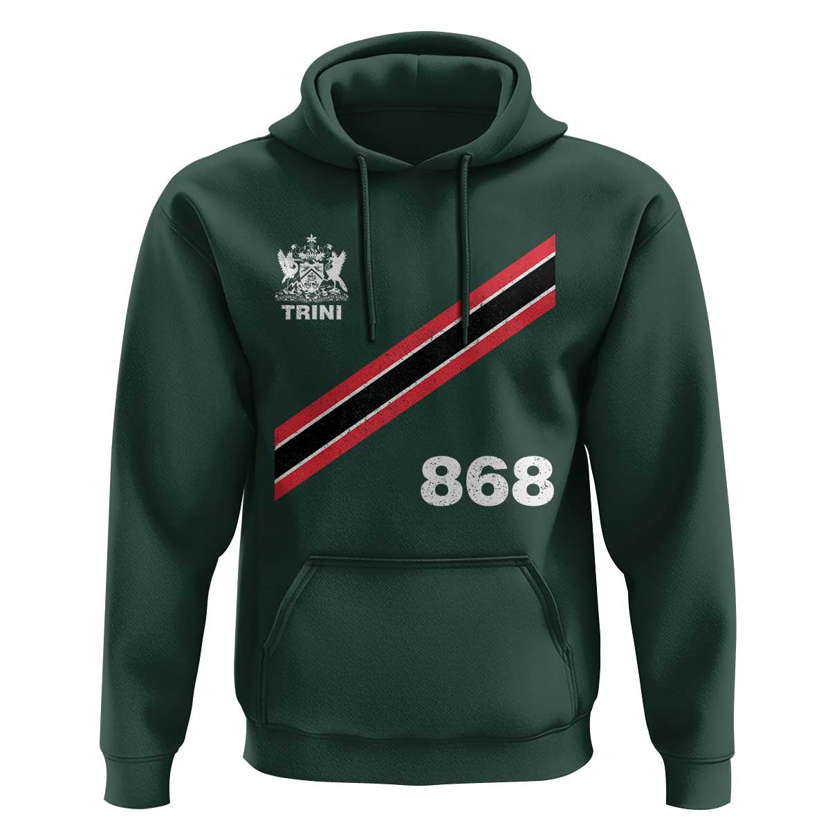 Trinidad and Tobago Flag Hoodie 868 Trini Soccer Fan - Wonder Print Shop