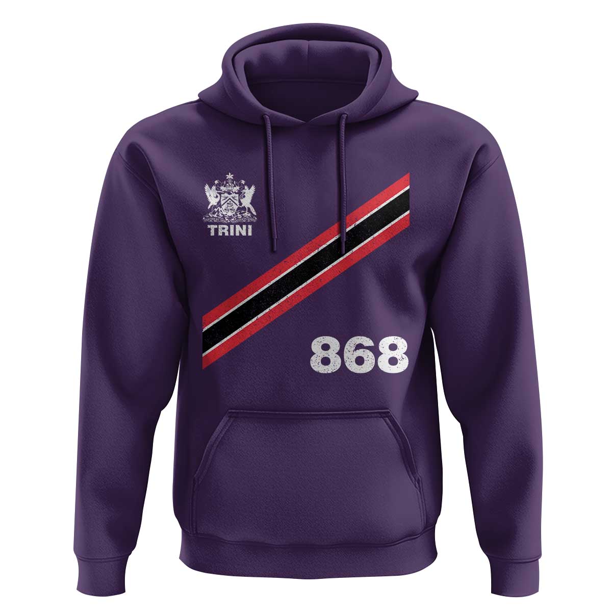 Trinidad and Tobago Flag Hoodie 868 Trini Soccer Fan - Wonder Print Shop
