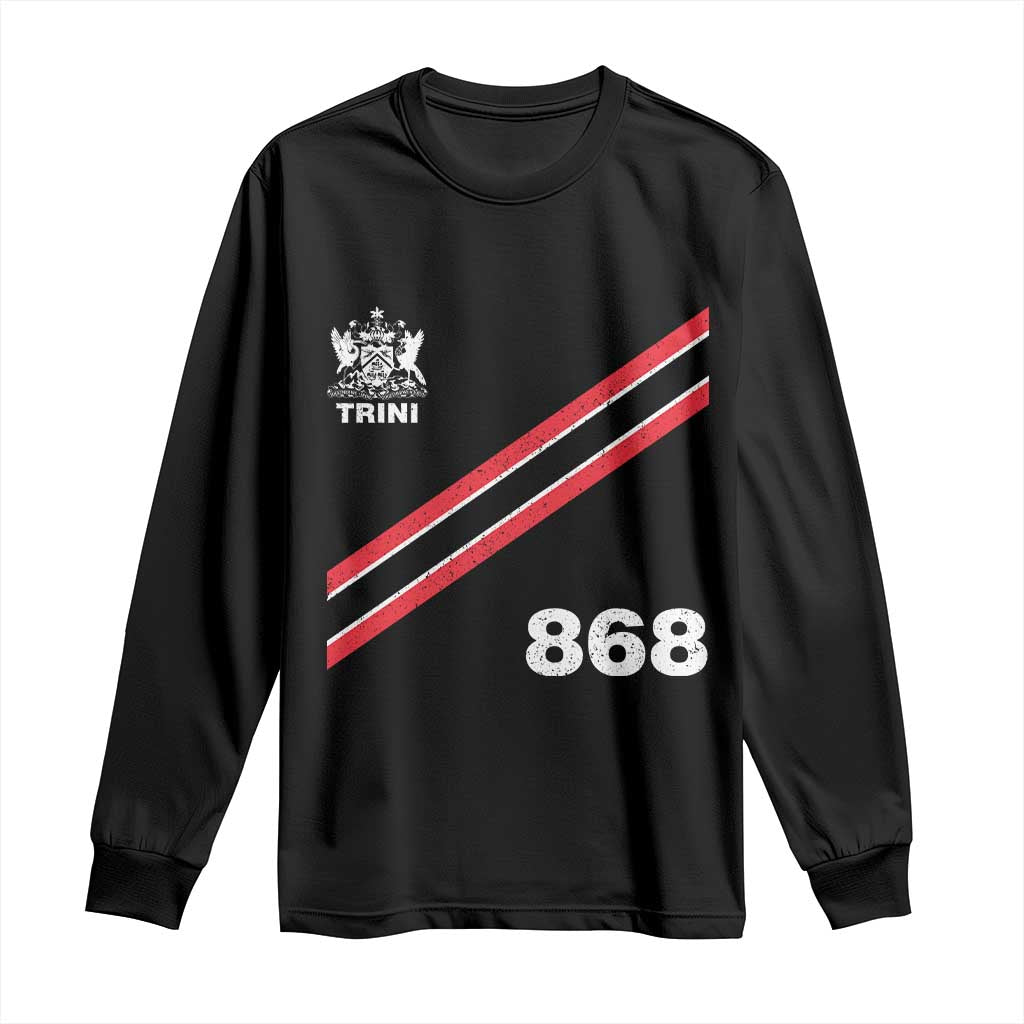 Trinidad and Tobago Flag Long Sleeve Shirt 868 Trini Soccer Fan - Wonder Print Shop