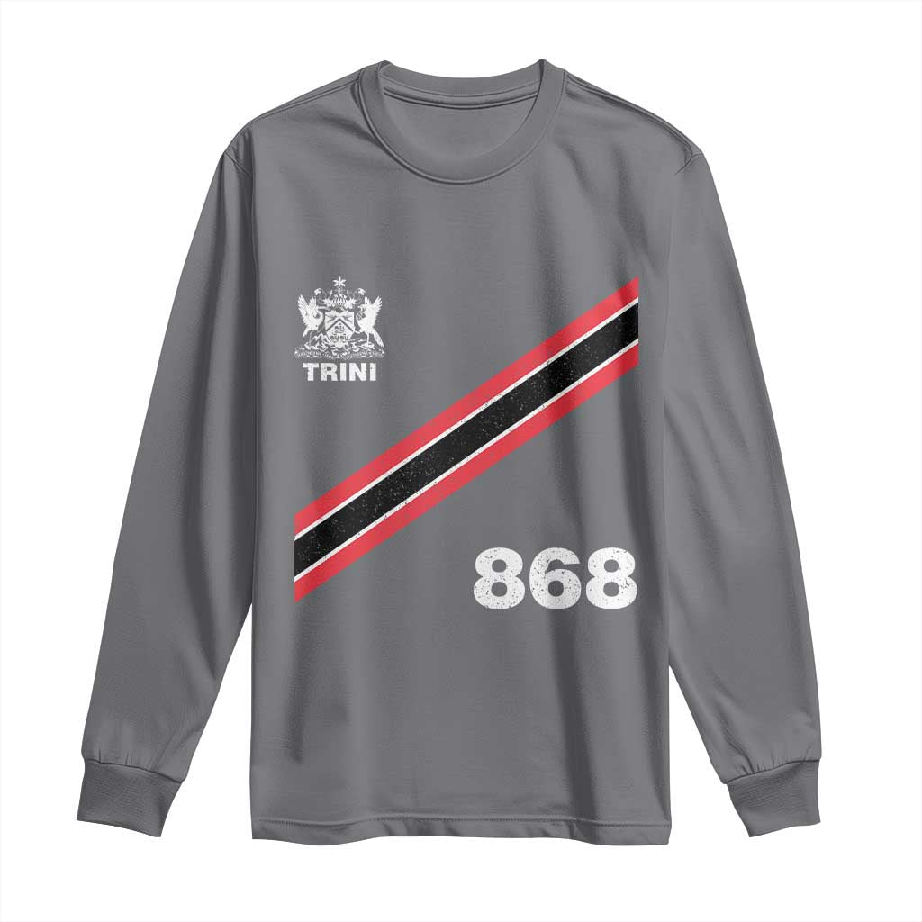 Trinidad and Tobago Flag Long Sleeve Shirt 868 Trini Soccer Fan - Wonder Print Shop