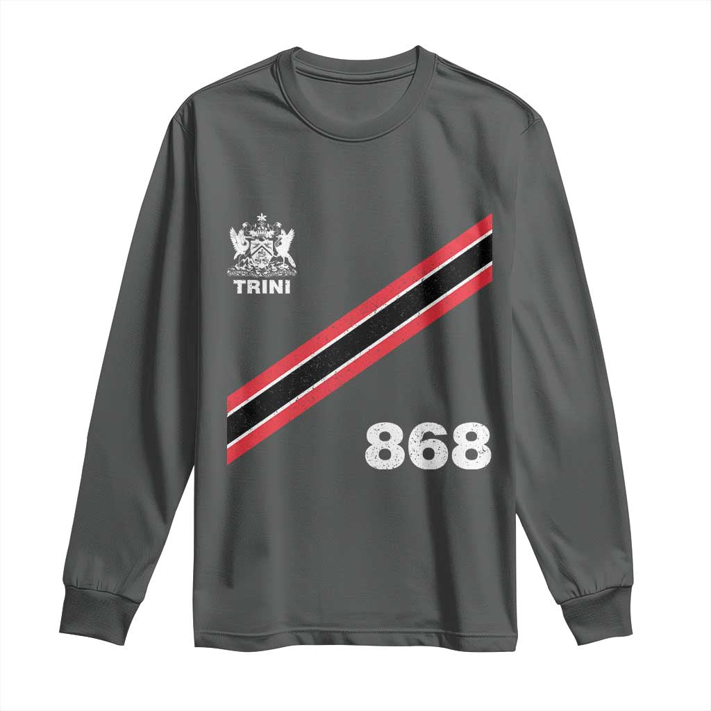 Trinidad and Tobago Flag Long Sleeve Shirt 868 Trini Soccer Fan - Wonder Print Shop