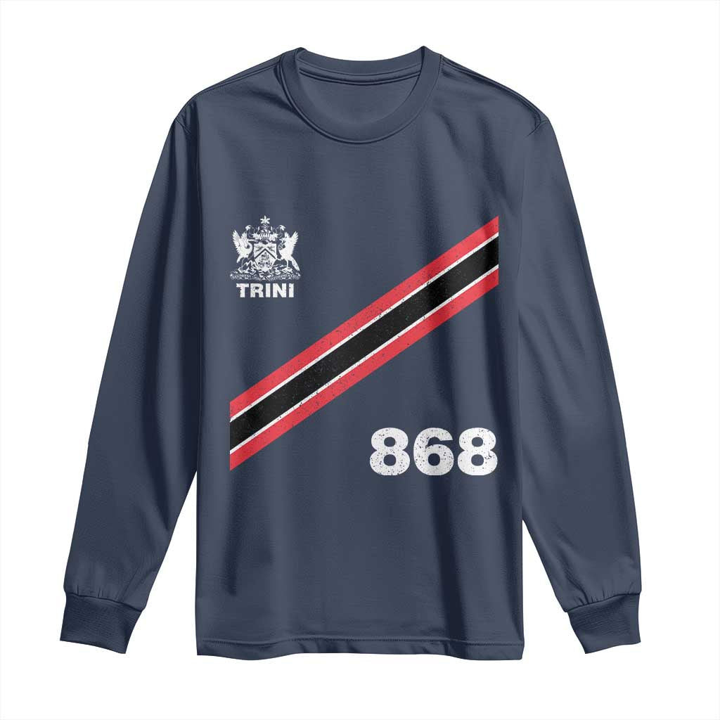 Trinidad and Tobago Flag Long Sleeve Shirt 868 Trini Soccer Fan - Wonder Print Shop