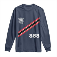 Trinidad and Tobago Flag Long Sleeve Shirt 868 Trini Soccer Fan - Wonder Print Shop
