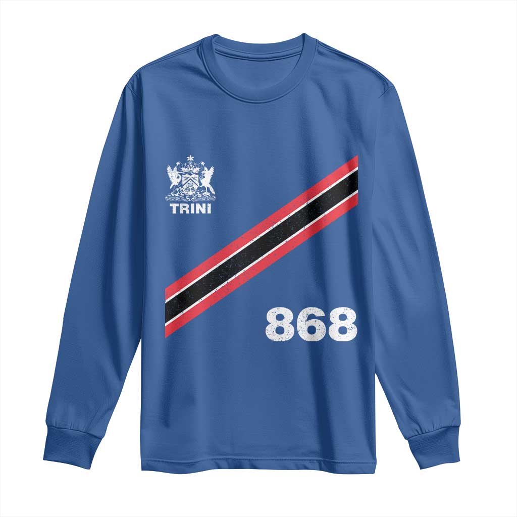Trinidad and Tobago Flag Long Sleeve Shirt 868 Trini Soccer Fan - Wonder Print Shop
