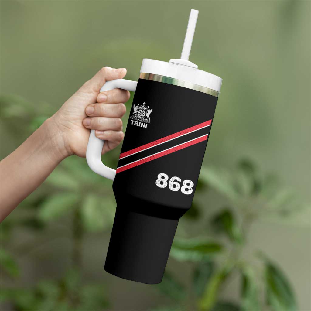 Trinidad and Tobago Flag Tumbler With Handle 868 Trini Soccer Fan - Wonder Print Shop