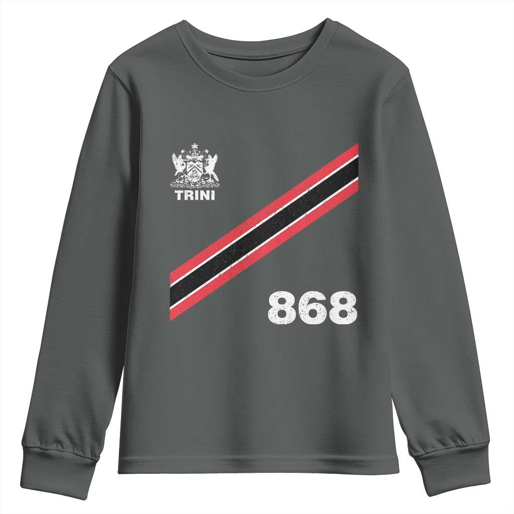 Trinidad and Tobago Flag Youth Sweatshirt 868 Trini Soccer Fan - Wonder Print Shop