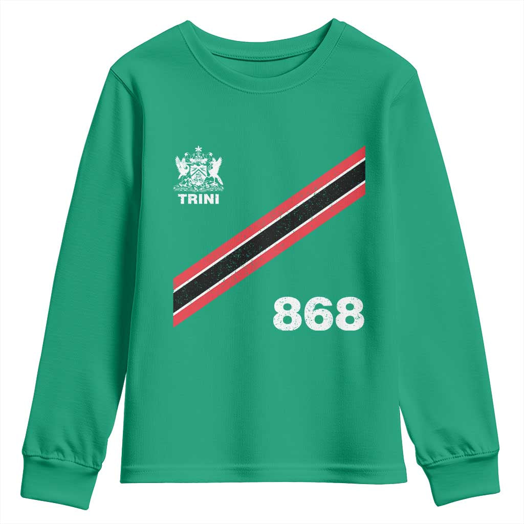 Trinidad and Tobago Flag Youth Sweatshirt 868 Trini Soccer Fan - Wonder Print Shop