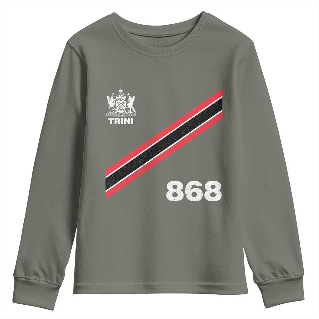 Trinidad and Tobago Flag Youth Sweatshirt 868 Trini Soccer Fan - Wonder Print Shop
