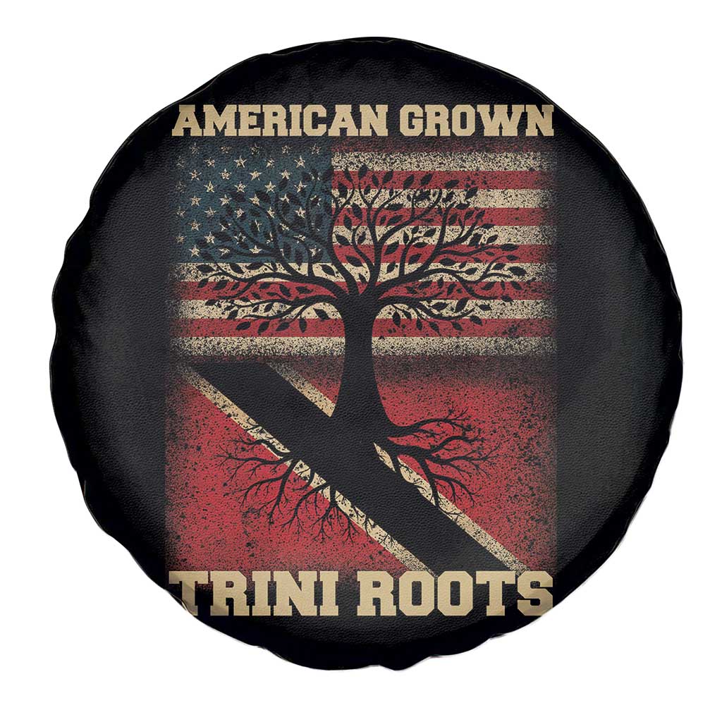 American Grown Trini Roots Spare Tire Cover Trinidad and Tobago USA Flag Trinidadian Proud Us - Wonder Print Shop