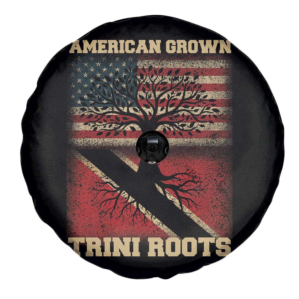 American Grown Trini Roots Spare Tire Cover Trinidad and Tobago USA Flag Trinidadian Proud Us - Wonder Print Shop
