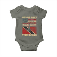 American Grown Trini Roots Baby Onesie Trinidad and Tobago USA Flag Trinidadian Proud Us - Wonder Print Shop