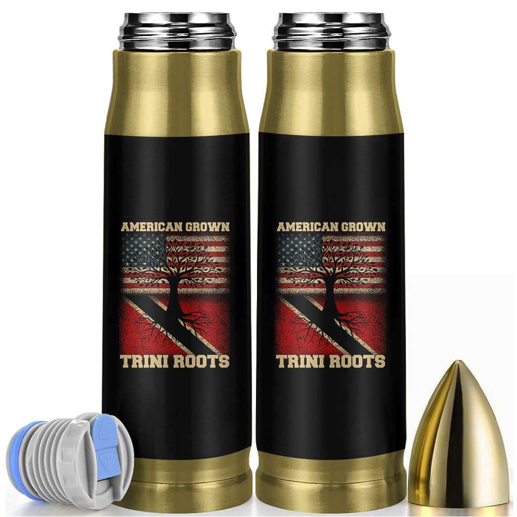 American Grown Trini Roots Bullet Tumbler Trinidad and Tobago USA Flag Trinidadian Proud Us - Wonder Print Shop