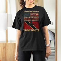 American Grown Trini Roots T Shirt For Women Trinidad and Tobago USA Flag Trinidadian Proud Us - Wonder Print Shop