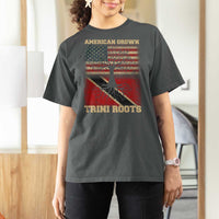 American Grown Trini Roots T Shirt For Women Trinidad and Tobago USA Flag Trinidadian Proud Us - Wonder Print Shop