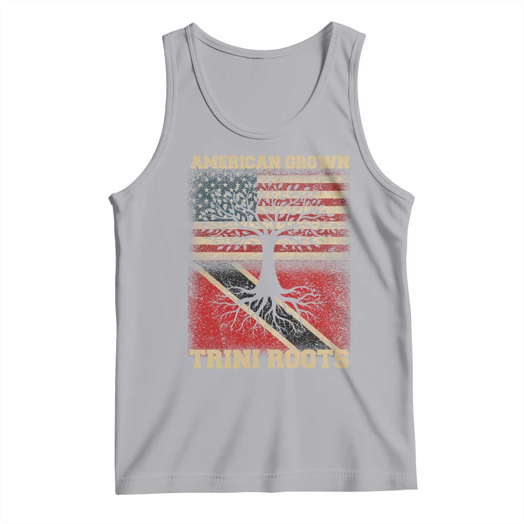 American Grown Trini Roots Tank Top Trinidad and Tobago USA Flag Trinidadian Proud Us - Wonder Print Shop
