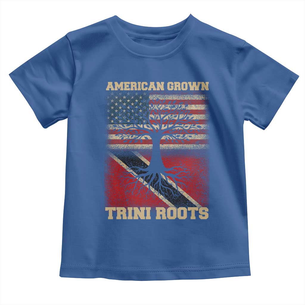 American Grown Trini Roots Toddler T Shirt Trinidad and Tobago USA Flag Trinidadian Proud Us - Wonder Print Shop