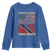 American Grown Trini Roots Youth Sweatshirt Trinidad and Tobago USA Flag Trinidadian Proud Us - Wonder Print Shop