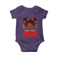 Little Miss Trinidad And Tobago Baby Onesie Afro Black Messy Bun Girl Trini Flag Bow