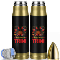 Little Miss Trinidad And Tobago Bullet Tumbler Afro Black Messy Bun Girl Trini Flag Bow