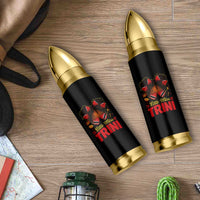 Little Miss Trinidad And Tobago Bullet Tumbler Afro Black Messy Bun Girl Trini Flag Bow
