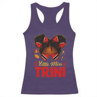 Little Miss Trinidad And Tobago Racerback Tank Top Afro Black Messy Bun Girl Trini Flag Bow