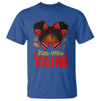 Little Miss Trinidad And Tobago T Shirt Afro Black Messy Bun Girl Trini Flag Bow