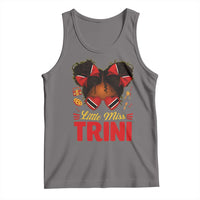 Little Miss Trinidad And Tobago Tank Top Afro Black Messy Bun Girl Trini Flag Bow