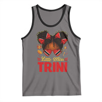 Little Miss Trinidad And Tobago Tank Top Afro Black Messy Bun Girl Trini Flag Bow