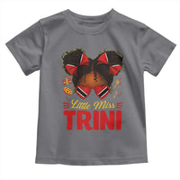 Little Miss Trinidad And Tobago Toddler T Shirt Afro Black Messy Bun Girl Trini Flag Bow