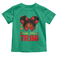 Little Miss Trinidad And Tobago Toddler T Shirt Afro Black Messy Bun Girl Trini Flag Bow