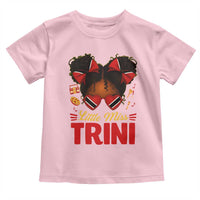 Little Miss Trinidad And Tobago Toddler T Shirt Afro Black Messy Bun Girl Trini Flag Bow