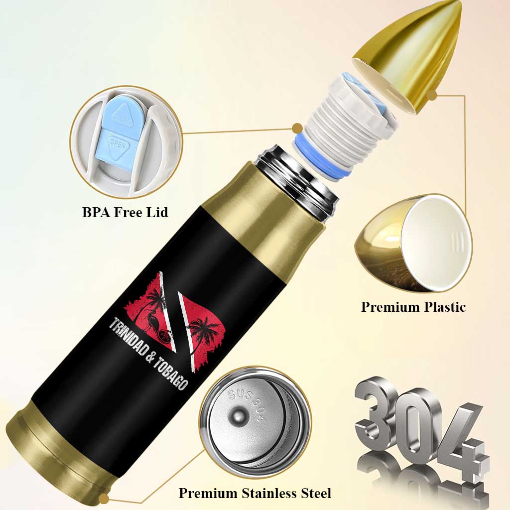 Trini Pride Bullet Tumbler Caribbean Trinidad And Tobago Flag