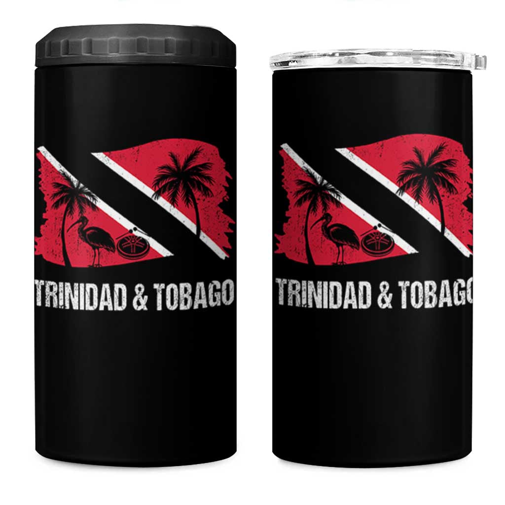 Trini Pride 4 in 1 Can Cooler Tumbler Caribbean Trinidad And Tobago Flag