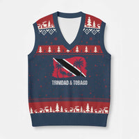 Trini Pride V-Neck Knit Sweater Vest Caribbean Trinidad And Tobago Flag