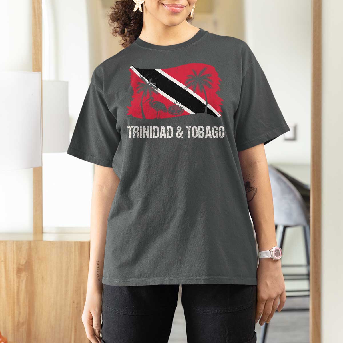 Trini Pride T Shirt For Women Caribbean Trinidad And Tobago Flag