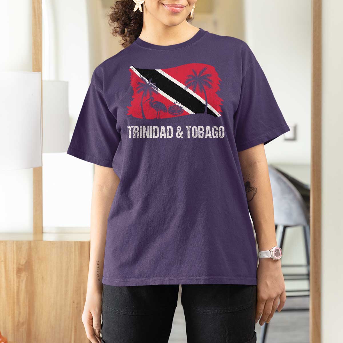Trini Pride T Shirt For Women Caribbean Trinidad And Tobago Flag