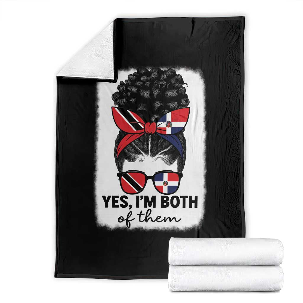 Trini Dominican Girl Throw Blanket Yes Im Both Trinidad And Tobago Dominican Pride