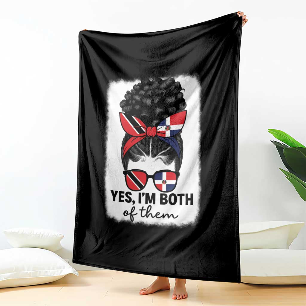 Trini Dominican Girl Throw Blanket Yes Im Both Trinidad And Tobago Dominican Pride