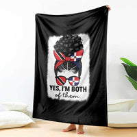 Trini Dominican Girl Throw Blanket Yes Im Both Trinidad And Tobago Dominican Pride