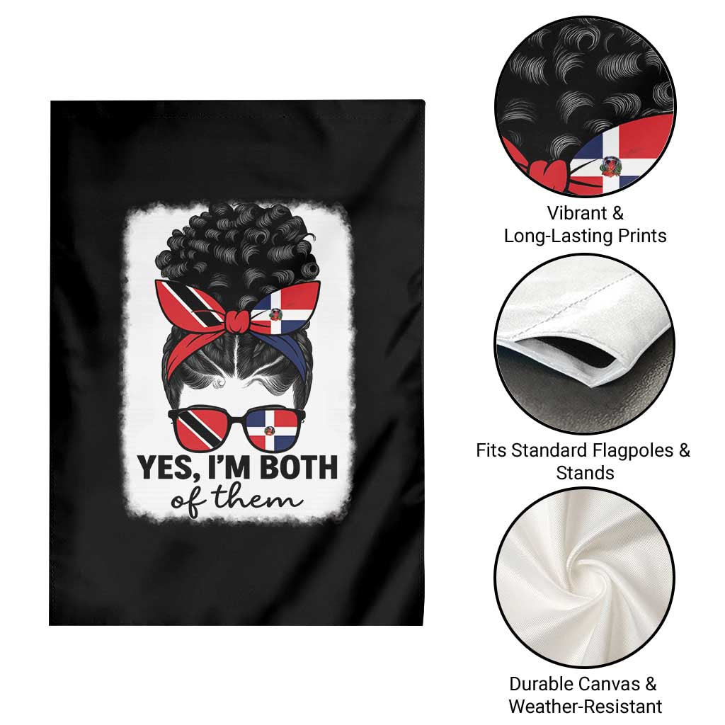 Trini Dominican Girl Garden Flag Yes Im Both Trinidad And Tobago Dominican Pride