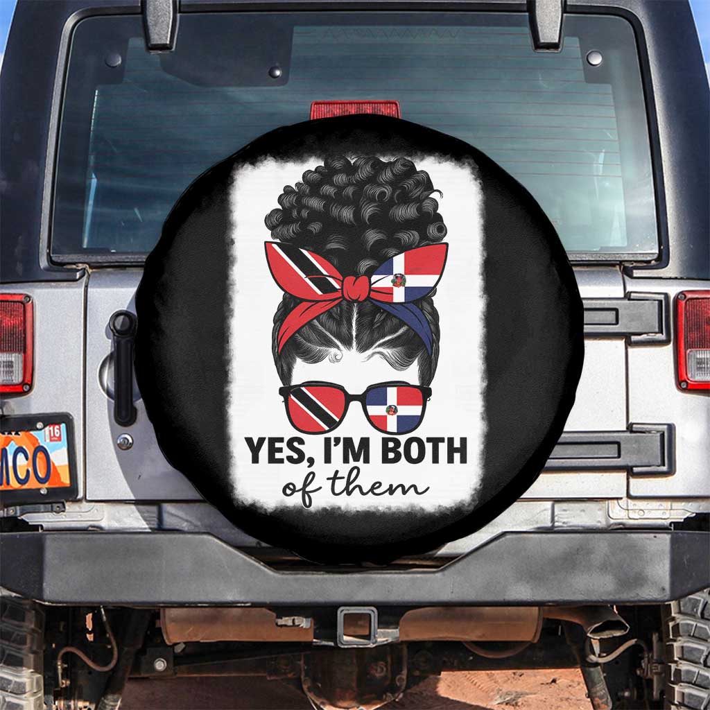 Trini Dominican Girl Spare Tire Cover Yes Im Both Trinidad And Tobago Dominican Pride