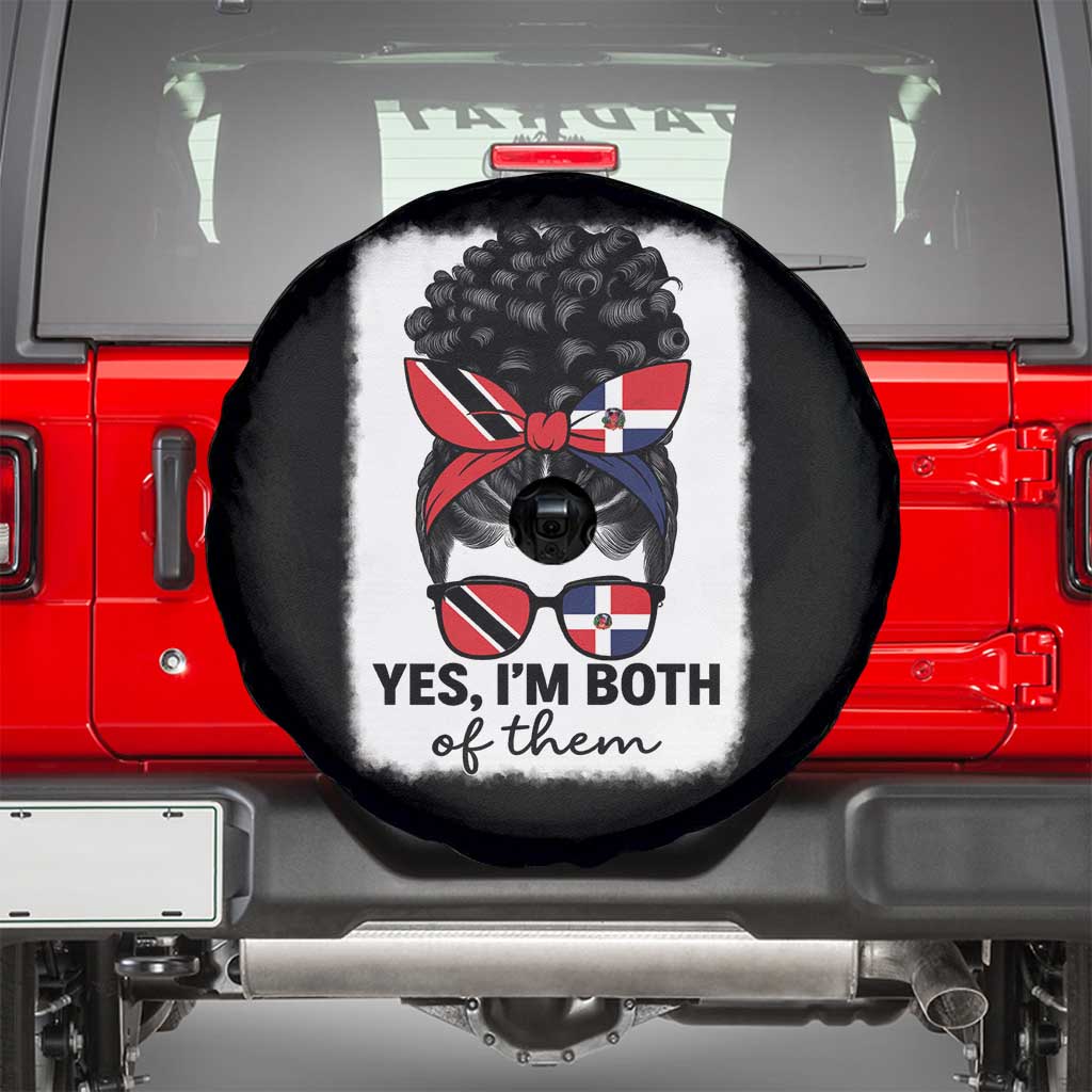 Trini Dominican Girl Spare Tire Cover Yes Im Both Trinidad And Tobago Dominican Pride