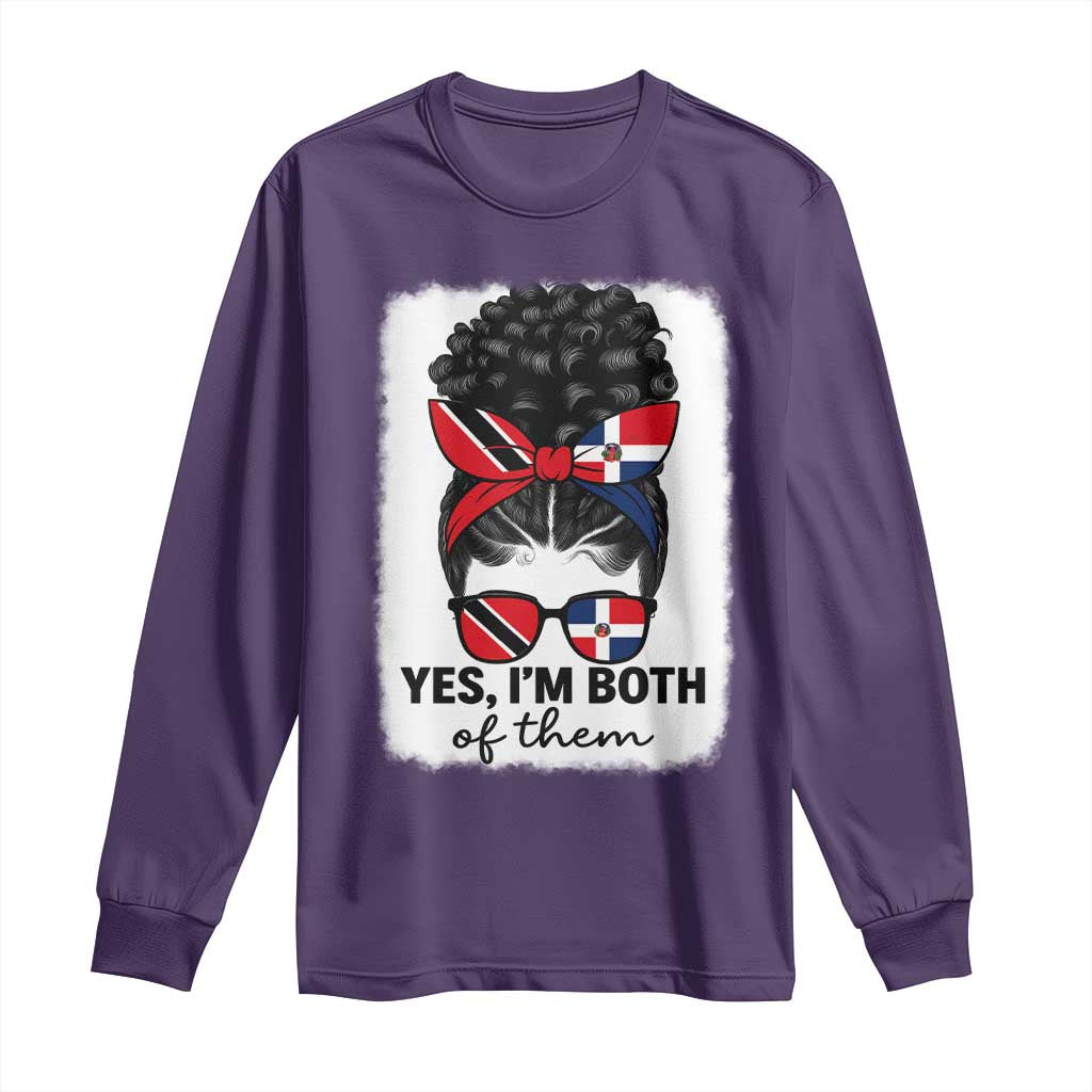 Trini Dominican Girl Long Sleeve Shirt Yes Im Both Trinidad And Tobago Dominican Pride
