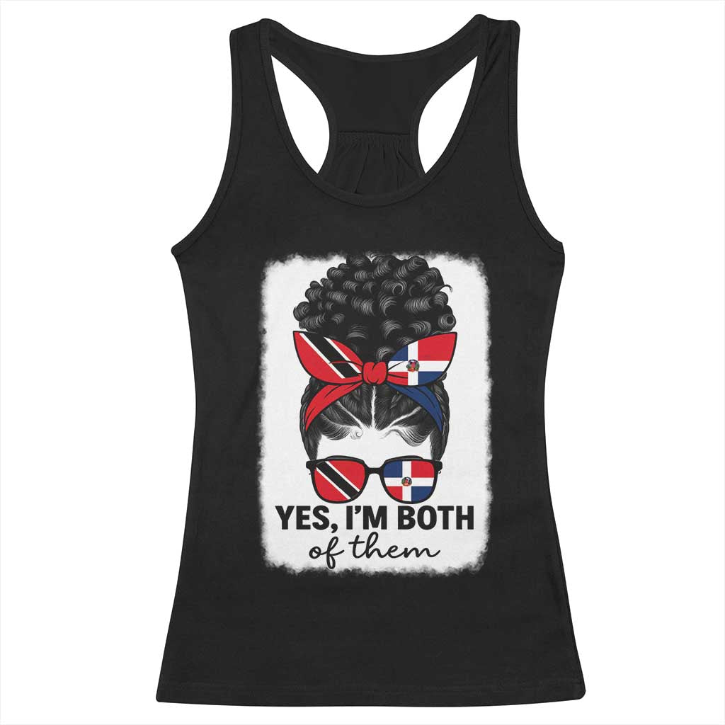 Trini Dominican Girl Racerback Tank Top Yes Im Both Trinidad And Tobago Dominican Pride
